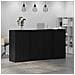 Banco Reception Rovere Nero 200x50x103,5 cm Legno Multistrato - Foto miniatura 4