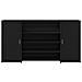 Banco Reception Rovere Nero 200x50x103,5 cm Legno Multistrato - Foto miniatura 5