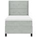 Letto a molle con materasso Grigio chiaro 90 x 190 cm Velluto - Foto miniatura 4