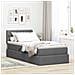 Letto con contenitore e LED Grigio scuro 90 x 190 cm Tessuto - Foto miniatura 2
