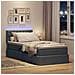 Letto con contenitore e LED Grigio scuro 90 x 190 cm Tessuto - Foto miniatura 5