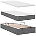 Letto con contenitore e LED Grigio scuro 90 x 190 cm Tessuto - Foto miniatura 9