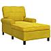 Chaise Lounge con cuscino Giallo 91 x 157 x 91 cm Velluto - Foto miniatura 1