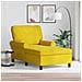Chaise Lounge con cuscino Giallo 91 x 157 x 91 cm Velluto - Foto miniatura 2