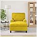 Chaise Lounge con cuscino Giallo 91 x 157 x 91 cm Velluto - Foto miniatura 3