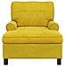 Chaise Lounge con cuscino Giallo 91 x 157 x 91 cm Velluto - Foto miniatura 4