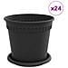 Vasi per Piante 24 pcs Nero Ø 17 x 14 cm Plastica - Foto miniatura 1