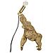 Lampada Da Tavolo Gorilla In Resina Dorata Glam 22,5x16x40 Cm - Foto miniatura 3