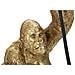 Lampada Da Tavolo Gorilla In Resina Dorata Glam 22,5x16x40 Cm - Foto miniatura 4