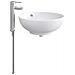 Lavabo da bagno Cromato 44 x 44 x 16 cm Metallo - Foto miniatura 1