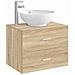 Lavabo da bagno Cromato 44 x 44 x 16 cm Metallo - Foto miniatura 2