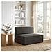 Divano Letto Pieghevole Grigio Scuro 70 x 72 x 60 cm Tessuto - Foto miniatura 2