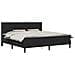 Struttura letto con materasso Nero 200 x 200 cm Velluto - Foto miniatura 1