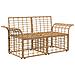Loveseat da esterno 2 pcs Naturale e Bianco Crema polyrattan - Foto miniatura 3