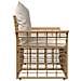 Loveseat da esterno 2 pcs Naturale e Bianco Crema polyrattan - Foto miniatura 5