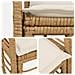 Loveseat da esterno 2 pcs Naturale e Bianco Crema polyrattan - Foto miniatura 7