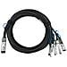 QSFP-4SFP25G-CU5M-HU-BL cavo InfiniBand e in fibra ottica 5 m QSFP28 4x SFP28 DAC Nero - Foto miniatura 1