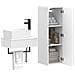 Set di mobili per il bagno 2 pz Bianco 33 x 34,5 x 100 cm - Foto miniatura 4