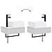 Set di mobili per il bagno 2 pz Bianco 33 x 34,5 x 100 cm - Foto miniatura 9