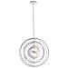 Lampadario Sospeso Metallo Bianco Anelli Concentrici Interno Moderno E27 I-club-s50 - Foto miniatura 1