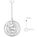 Lampadario Sospeso Metallo Bianco Anelli Concentrici Interno Moderno E27 I-club-s50 - Foto miniatura 5