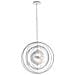 Lampadario Sospeso Metallo Bianco Anelli Concentrici Interno Moderno E27 I-club-s50 - Foto miniatura 6