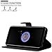 Custodia Compatibile Con Samsung Galaxy S9 Plus In Nero Carbone - Coperchio Protettiva Con Chiusura Magnetica, Funzione Stand E Tasca Per Le Carte - Foto miniatura 3