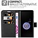 Custodia Compatibile Con Samsung Galaxy S9 Plus In Nero Carbone - Coperchio Protettiva Con Chiusura Magnetica, Funzione Stand E Tasca Per Le Carte - Foto miniatura 5
