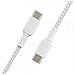 Cavo Intrecciato CAB004bt1MWH da USB-C a USB-C Lungho 1 Metro Colore Bianco - Foto miniatura 1