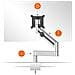 Monitor Mount Arm for 1 Monitor, Table Clamp 508323 - Foto miniatura 7