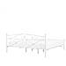Letto Matrimoniale In Metallo Bianco 140 X 200 Cm Rodez - Foto miniatura 2