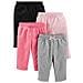 Gioie Semplici Di 4-pack Fleece Pants Di Carter Casual Rosa Nero Heather Grey Newborn - Foto miniatura 1