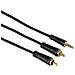 3m 2 x RCA - 3.5mm m / m 3m 2 x RCA 3.5mm Nero cavo audio - Foto miniatura 1