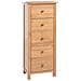 Cassettiera Alta 45x32x110 Cm In Legno Massello Di Rovere - Foto miniatura 1