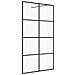 Parete Doccia Walk-in In Vetro Trasparente Esg 140x195cm Nera - Foto miniatura 2