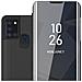 Custodia Compatibile Con Samsung Galaxy A21s In Tormalina Nera - Clear View Specchio Coperchio Protettivo Con Funzione Di Supporto Protezione A 360 Gradi - Foto miniatura 1