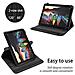 Custodia Per Tablet Compatibile Con Lenovo Smart Tab (10.1 Zoll) In Nero - Coperchio Protettivo A 360 Gradi Fatto Di Finta Pelle Con Funzione Di Stand E Banda Elastica - Foto miniatura 2