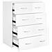 Credenza con 4 Cassetti 60x30,5x71 cm Bianco lucido - Foto miniatura 2