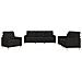 Set Di Divani 3 Pz Con Cuscini Nero In Tessuto - Foto miniatura 2