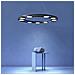 Lampadario A Sospensione Moderno Fad Metallo Nero Acrilico 9 Luci Led 63w - Foto miniatura 3