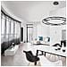 Lampadario A Sospensione Moderno Fad Metallo Nero Acrilico 9 Luci Led 63w - Foto miniatura 4