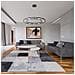 Lampadario A Sospensione Moderno Fad Metallo Nero Acrilico 9 Luci Led 63w - Foto miniatura 5