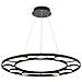 Lampadario A Sospensione Moderno Fad Metallo Nero Acrilico 9 Luci Led 63w - Foto miniatura 1