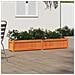 Fioriera Giardino Marrone Cera 180x31x31 Cm Legno Massello Pino - Foto miniatura 3