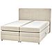 Letto Boxspring Tessuto Beige 160 X 200 Cm Minister - Foto miniatura 3