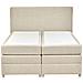 Letto Boxspring Tessuto Beige 160 X 200 Cm Minister - Foto miniatura 5