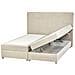 Letto Boxspring Tessuto Beige 160 X 200 Cm Minister - Foto miniatura 6