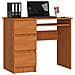Scrivania per computer A6 sinistro, 3 cassetti, 90x50x77 cm, Colore Ontano - Foto miniatura 1