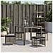 Sgabelli Giardino Con Cuscini 4pz Grigi 41x41x36cm Polyrattan - Foto miniatura 3