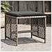 Sgabelli Giardino Con Cuscini 4pz Grigi 41x41x36cm Polyrattan - Foto miniatura 1